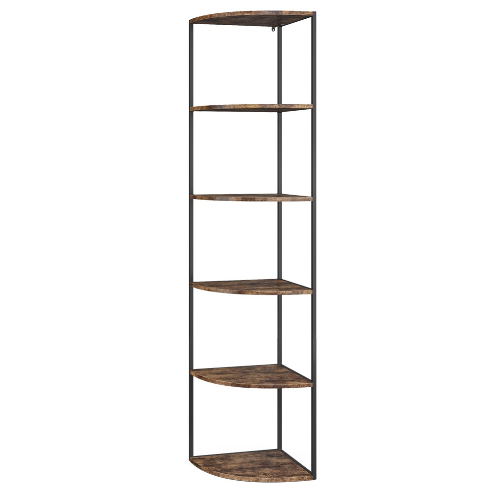 Vicco Eckregal Standregal Raumteiler Fyrk 5 Ebenen Medienregal Antikholz-Optik