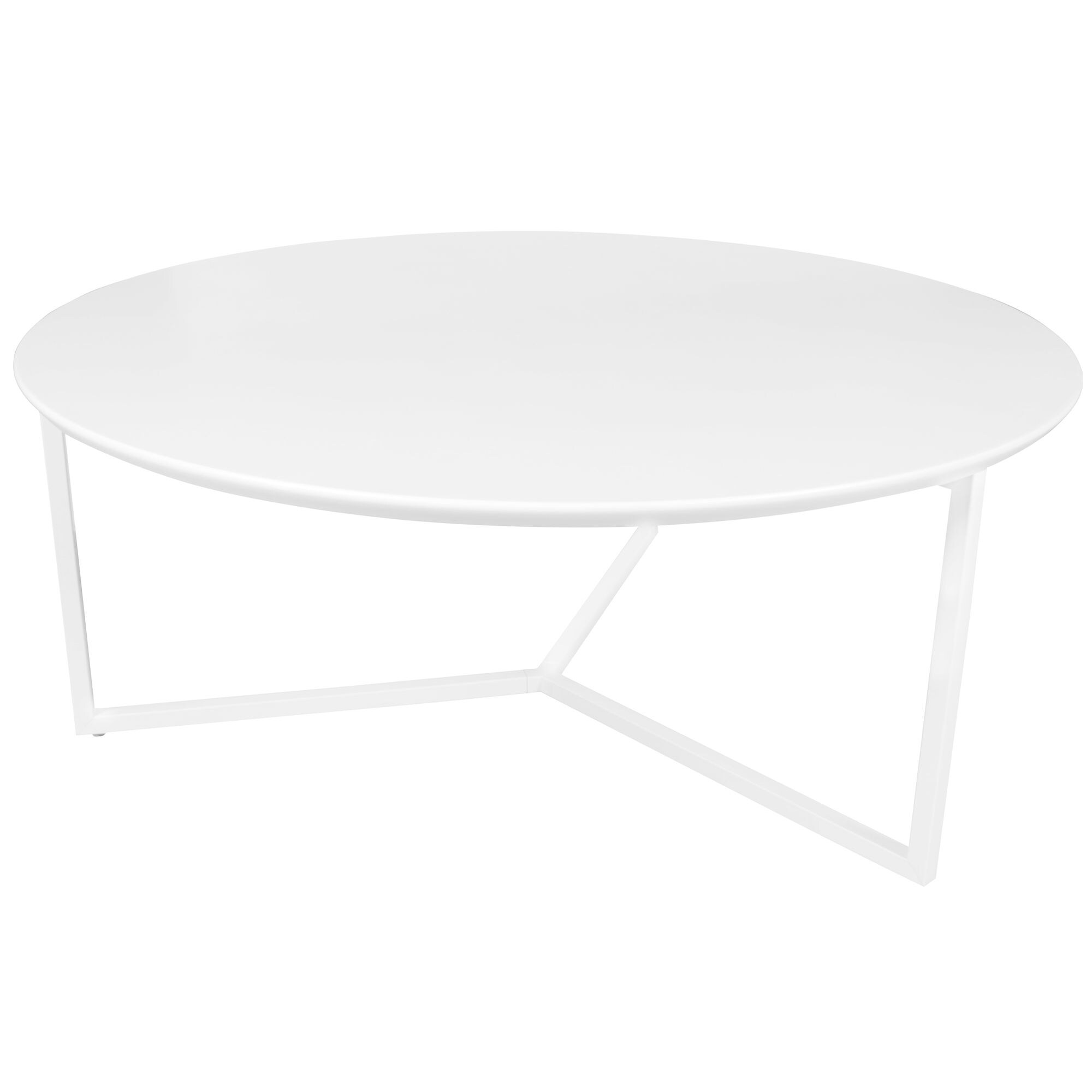 Couchtisch 80cm Rund Weiß Matt Design Wohnzimmertisch Sofa Beistell Tisch