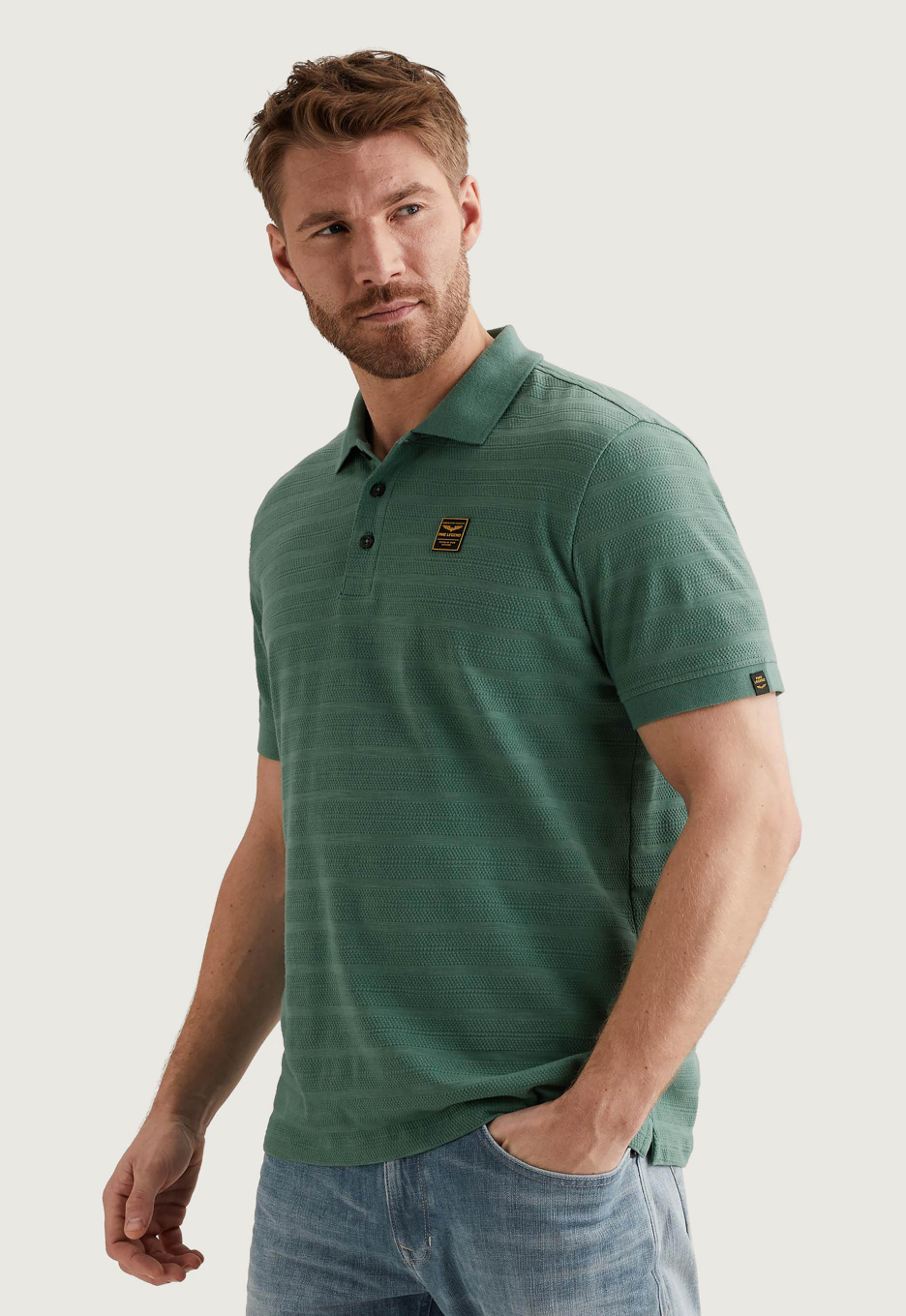 PME Legend Jaqcuard Stripe Polo