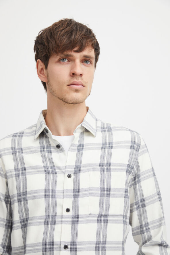 Casual Friday CFANTON LS checked shirt Ecru