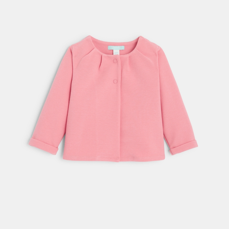 Cardigan jersey rose bébé fille