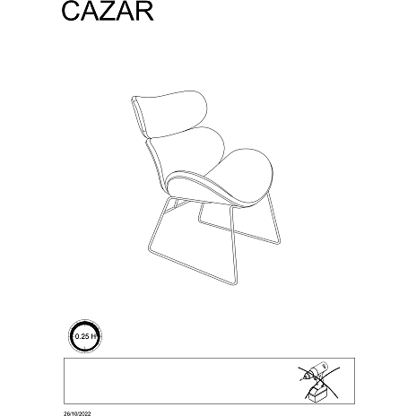 Cazar lænestol - cognac