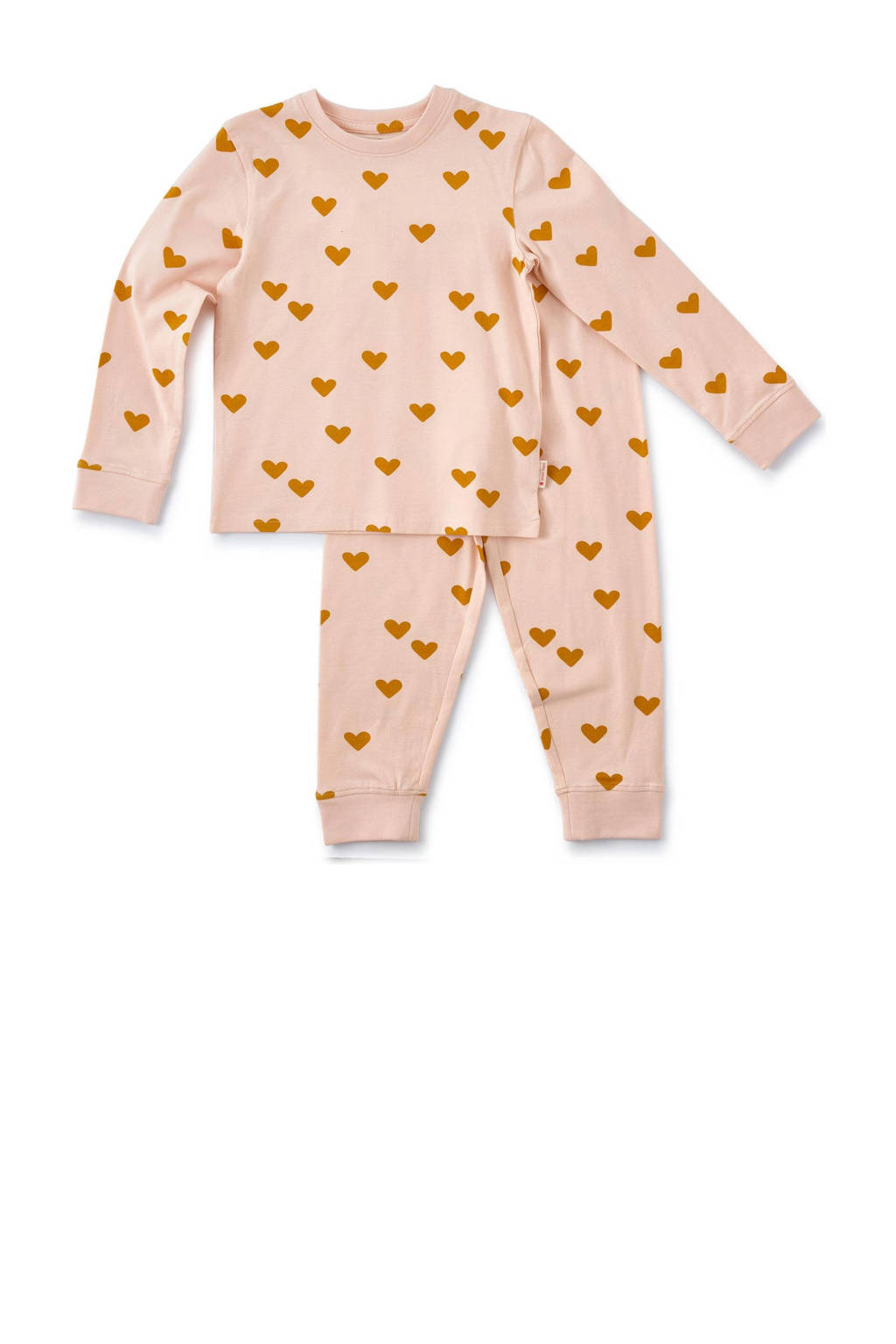 Little Label pyjama met hartjes van katoen roze