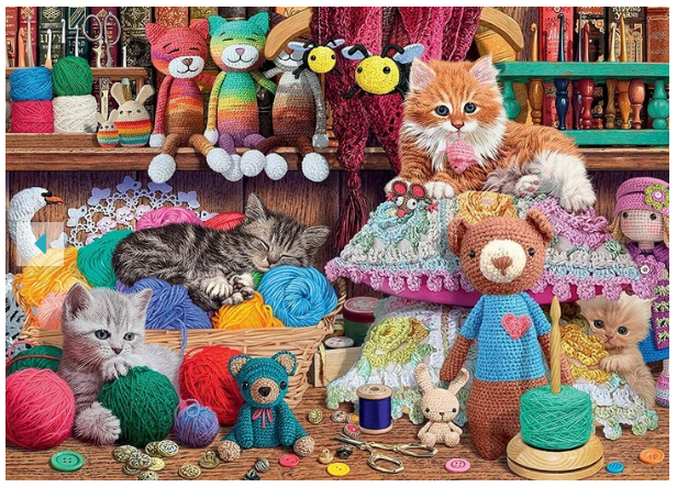 Ravensburger - Puslespil - Knitty Kitty 1000 brikker