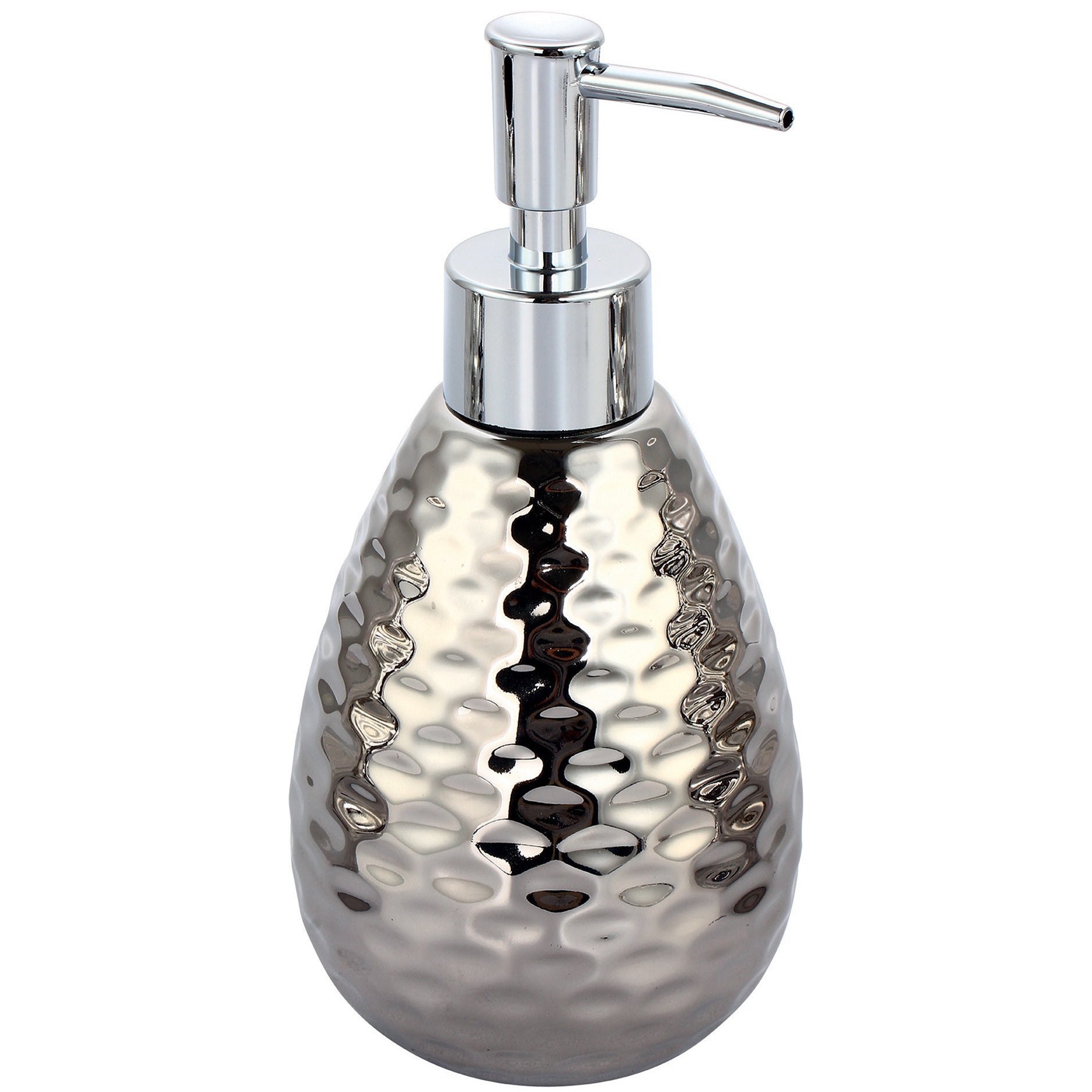 MSV Zeeppompje|dispenser - Phoenix - keramiek - zilver kleur- 19 cm