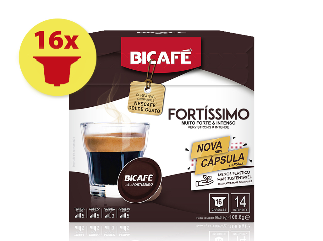 CÁPSULAS CAFÉ BICAFÉ FORTISSIMO DG 16 UN