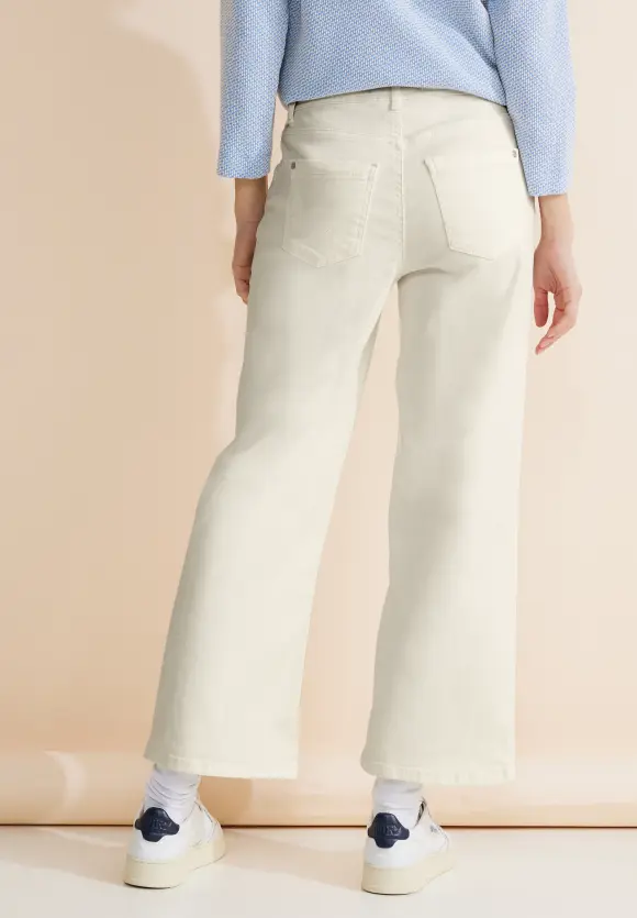Casual Fit Culotte Jeans - soft ecru washed
