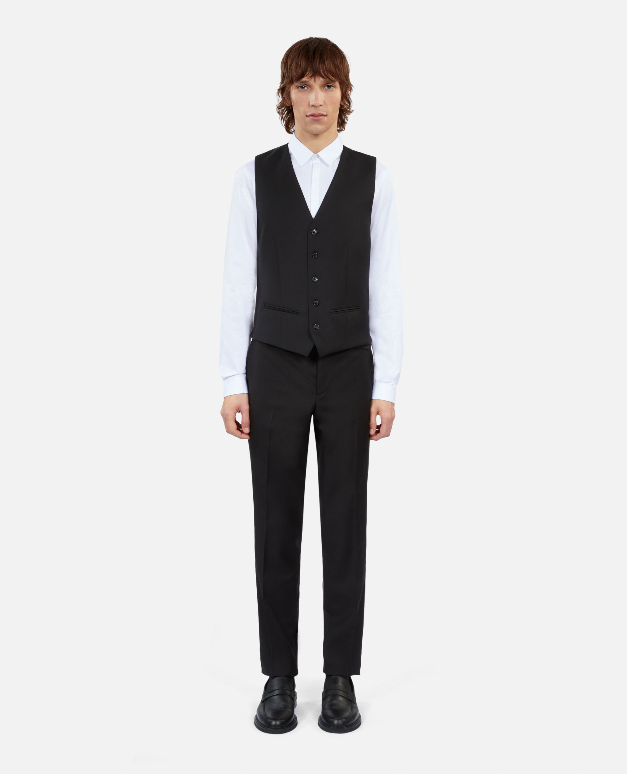 Gilet de costume en laine noir