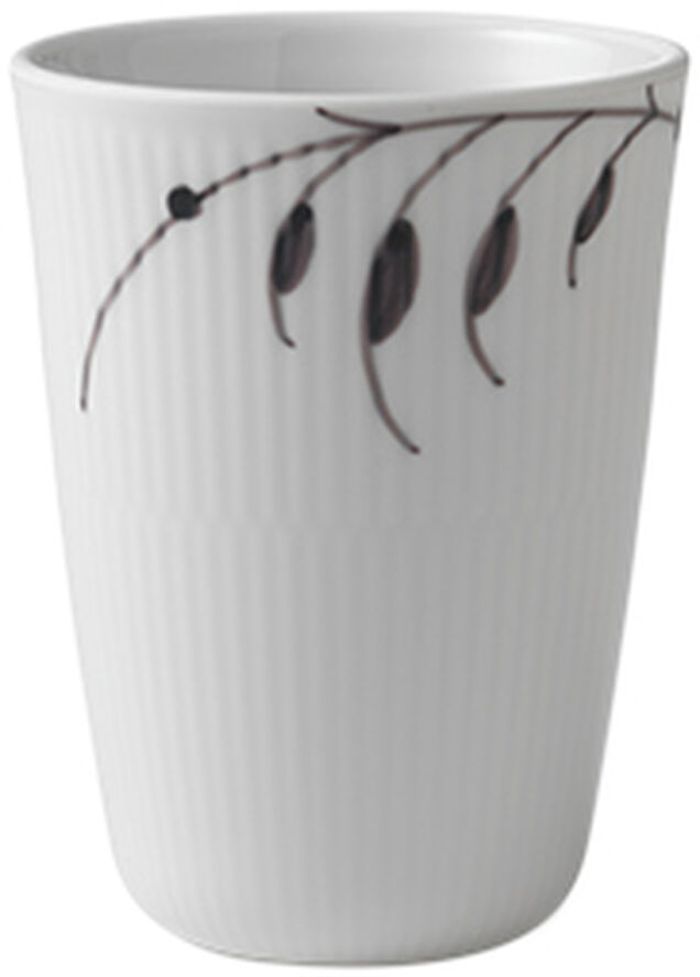 Royal Copenhagen Sort Mega Riflet 39 cl. termokop Hvid, sort