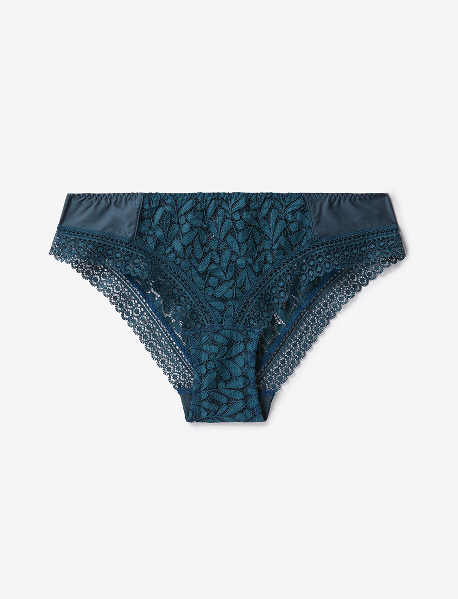 Culotte taille basse - bleu canard