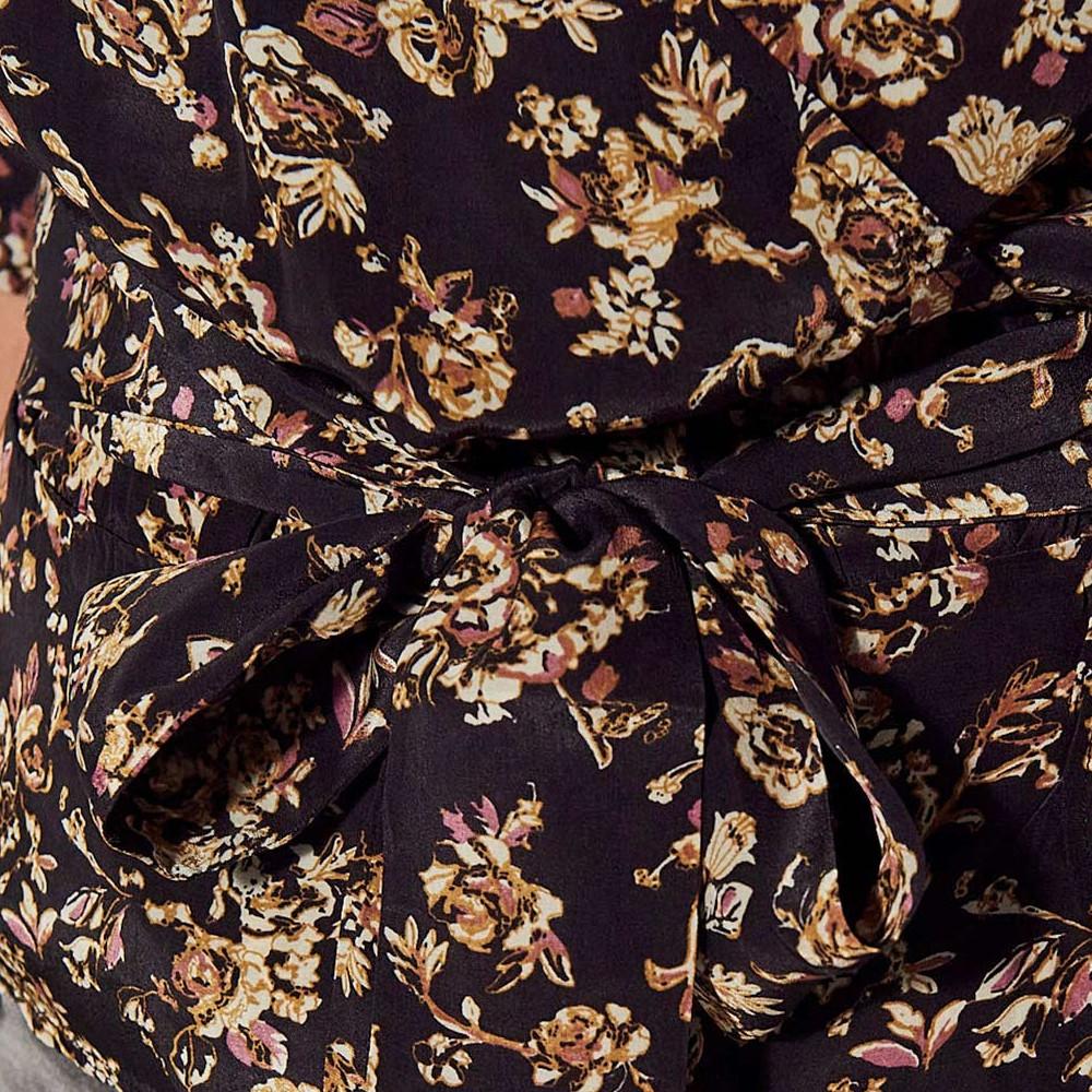 Kaporal Blouse Fleurie Noir Femme Kaporal Naby
