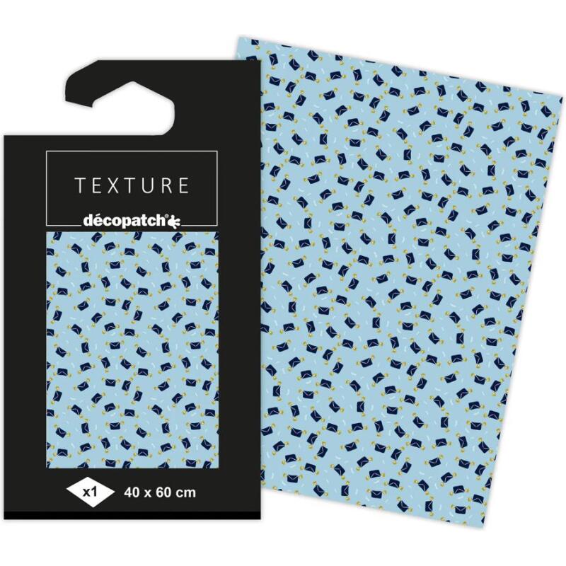 Papier Texture Décopatch n°823 -1 feuille 40x60cm - Bleu