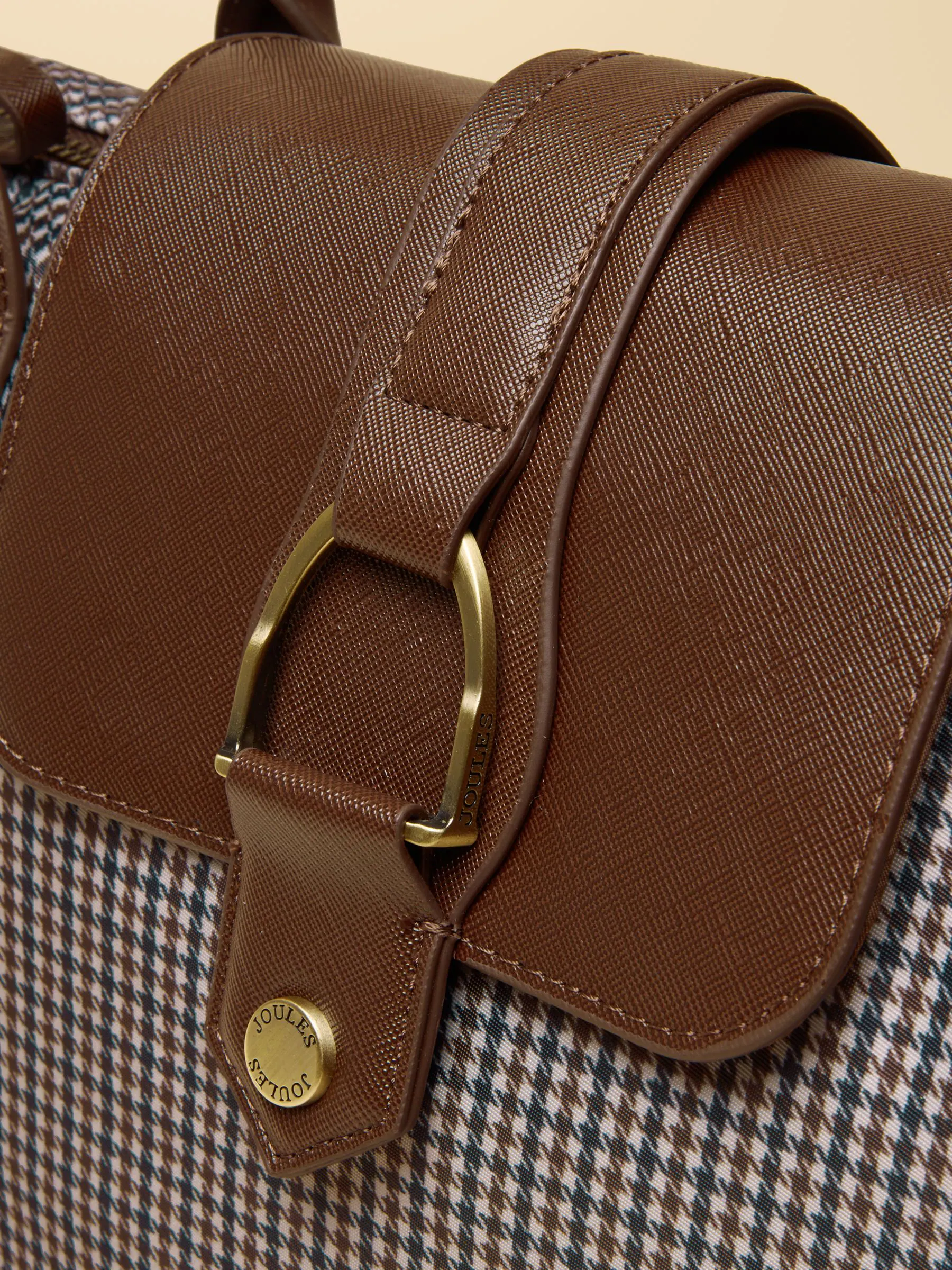 Bruin geruit - Joules Edie Shopper tas
