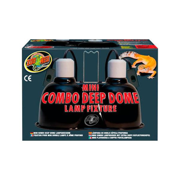 Zoo Med Suporte Lâmpada Dual Socket Deep Dome