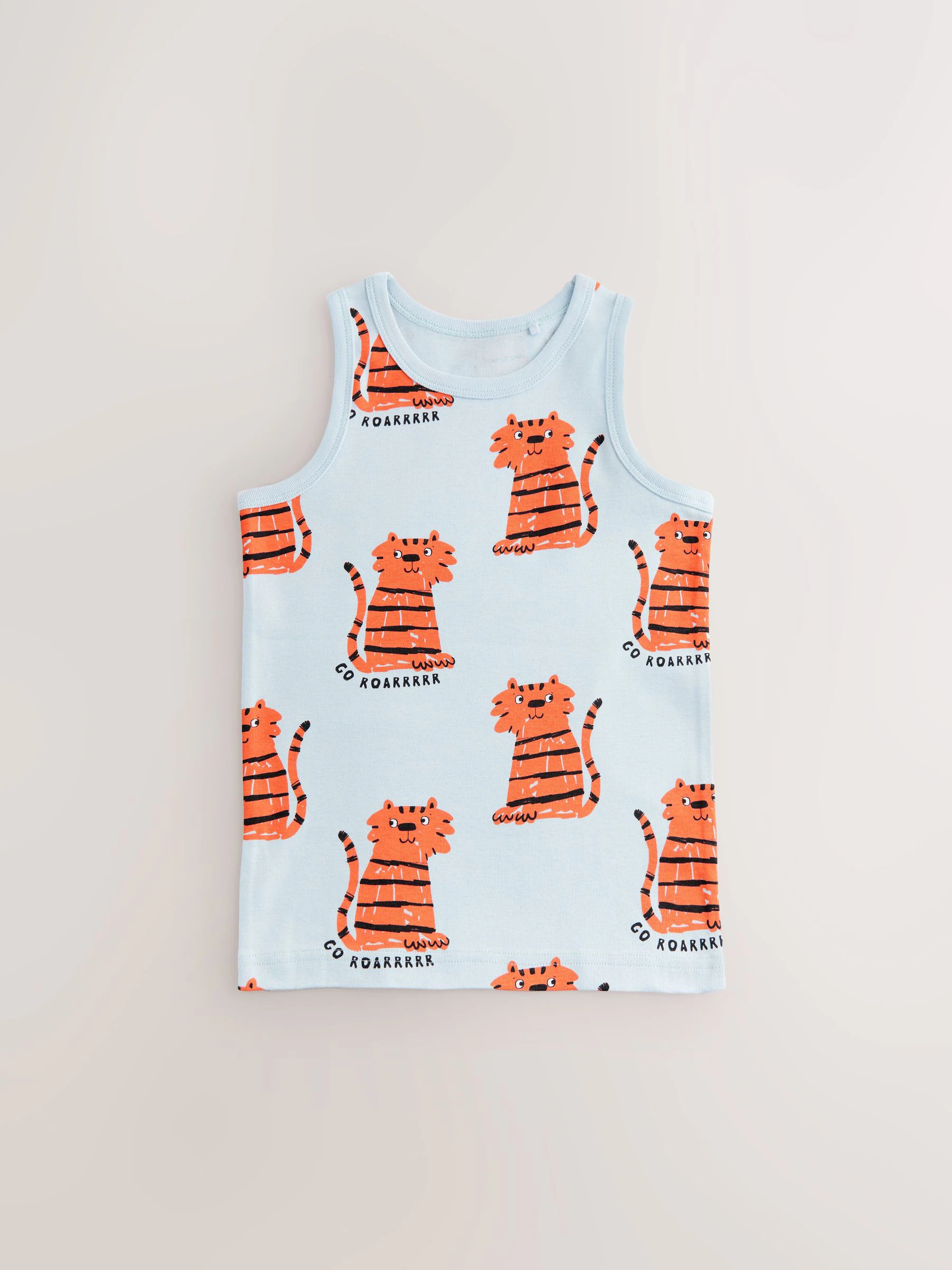 Vrolijk gekleurde dierenprint - 100% katoenen hemden set van 5 (1.5 - 8 jr)