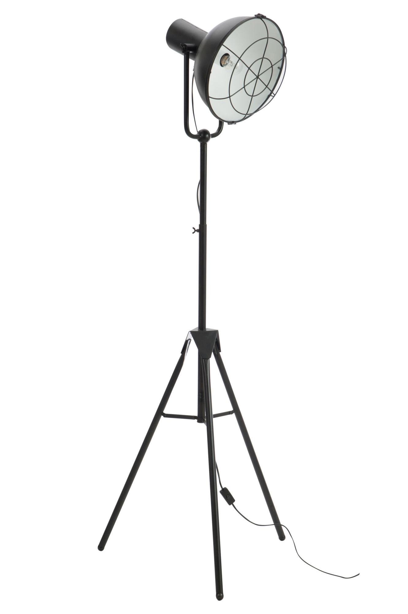 Staande lamp Steven Industriële Staande lamp Steven zwart