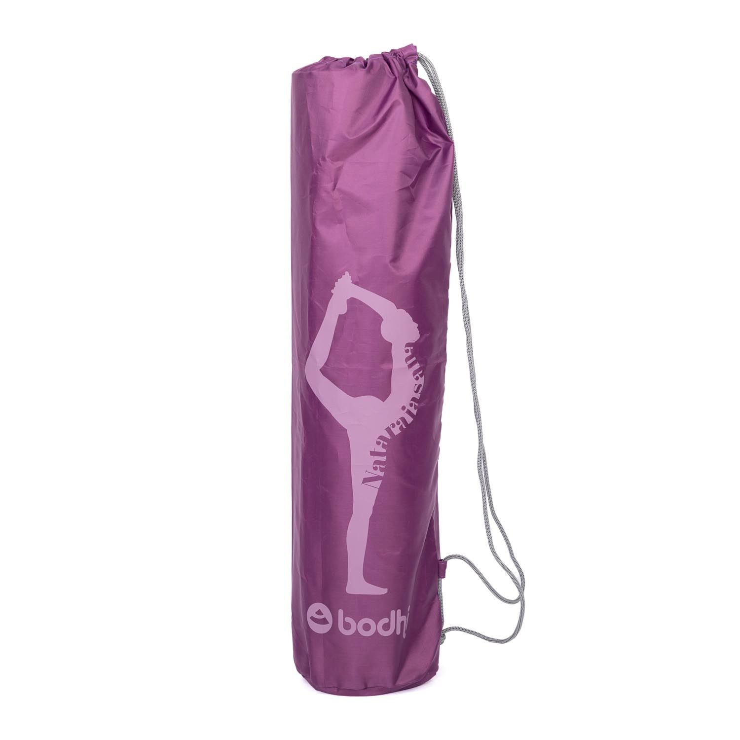 bodhi Easy Bag Yogamattentasche aus Polyester mit Print Natarajasana AUBERGINE (Blackberry Wine)
