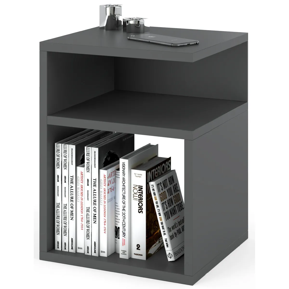 Table de chevet - Gris - 30 cm