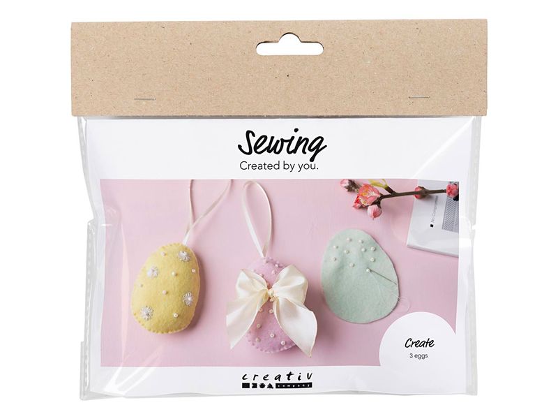Creativ Company Bastelset Ostern Nähen 1 Stück, Mehrfarbig Mini Kreativ-Set