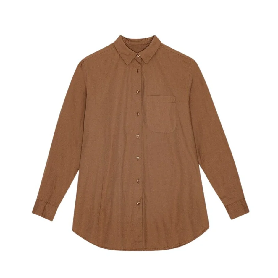 Moshi Moshi Mind  Gaia poplin skjorte - camel