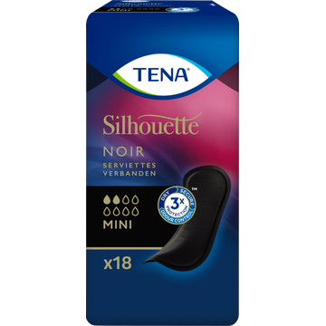 TENA Silhouette Noir Mini Verbanden 18 stuks
