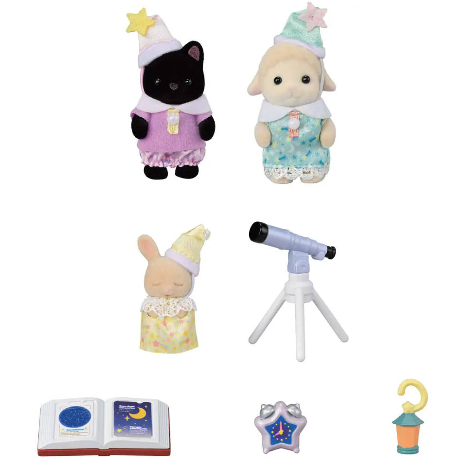 Sylvanian Families Trio peutervriendjes pyjama party
