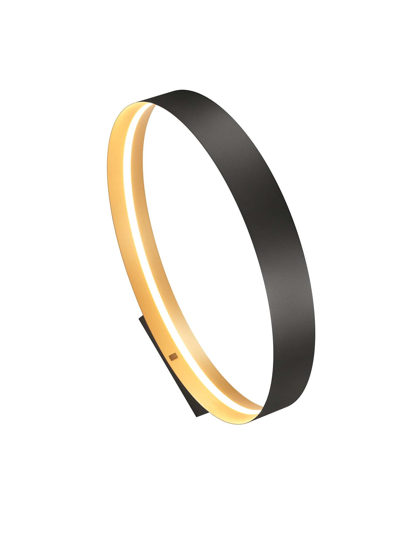Musterring LED Stehlampe MR LOOP schwarz-goldfarbig