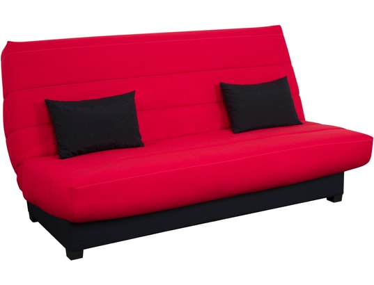 CONCEPT1 - Canapé lit Célia CC 130 ressorts ensachés (mat Simmons) rouge