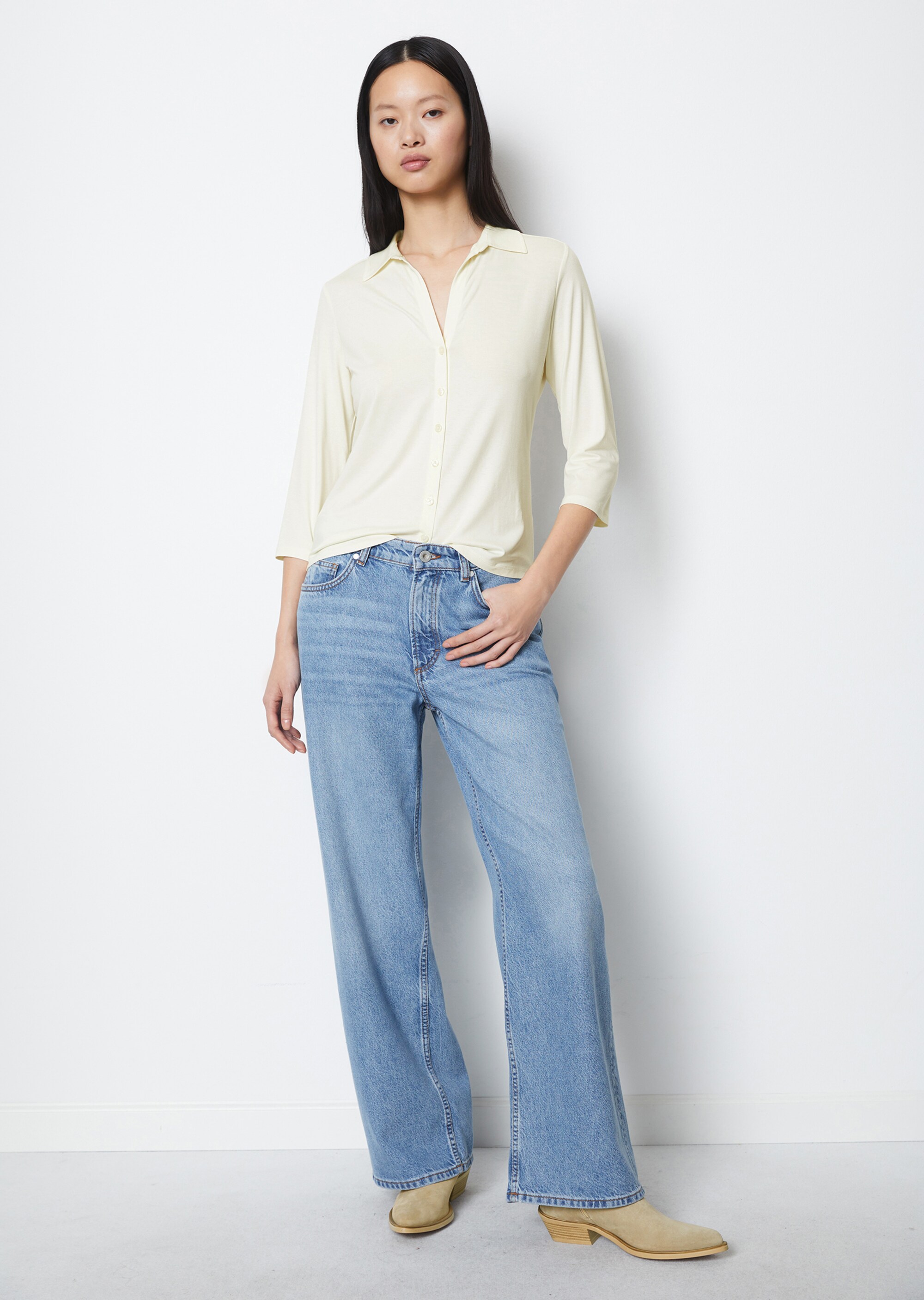 Jersey-Bluse aus LENZING™ ECOVERO™