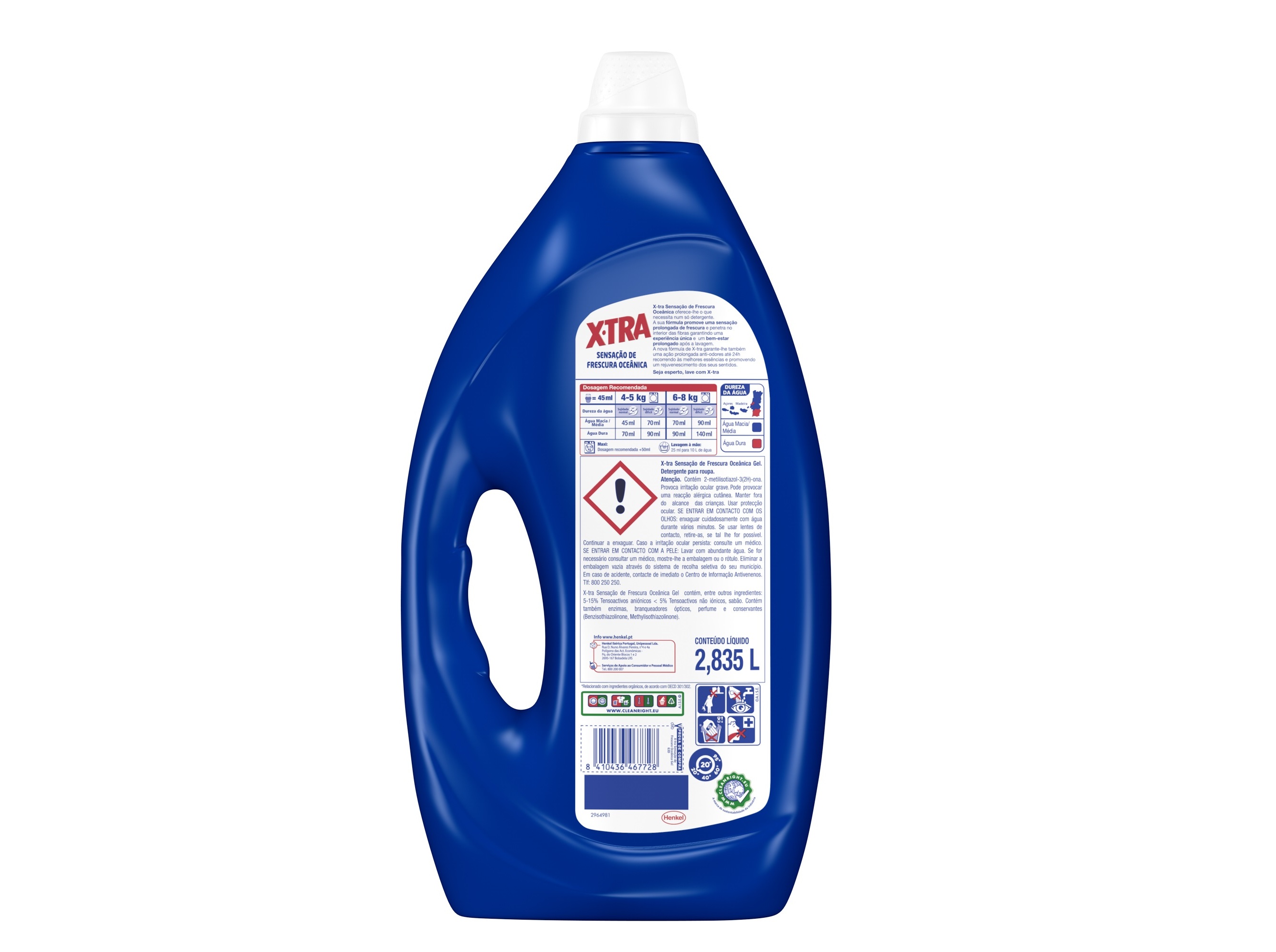 DETERGENTE ROUPA MÁQUINA LIQUÍDO X-TRA FRESCURA OCEÂNICA GEL 63DOSES