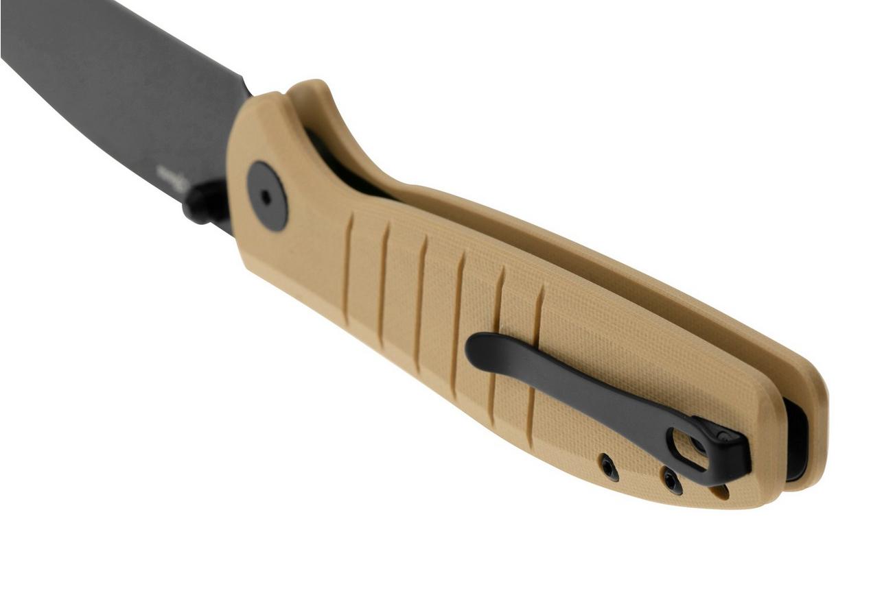 Bestechman Goodboy BMK04E Black PVD Khaki G10, zakmes