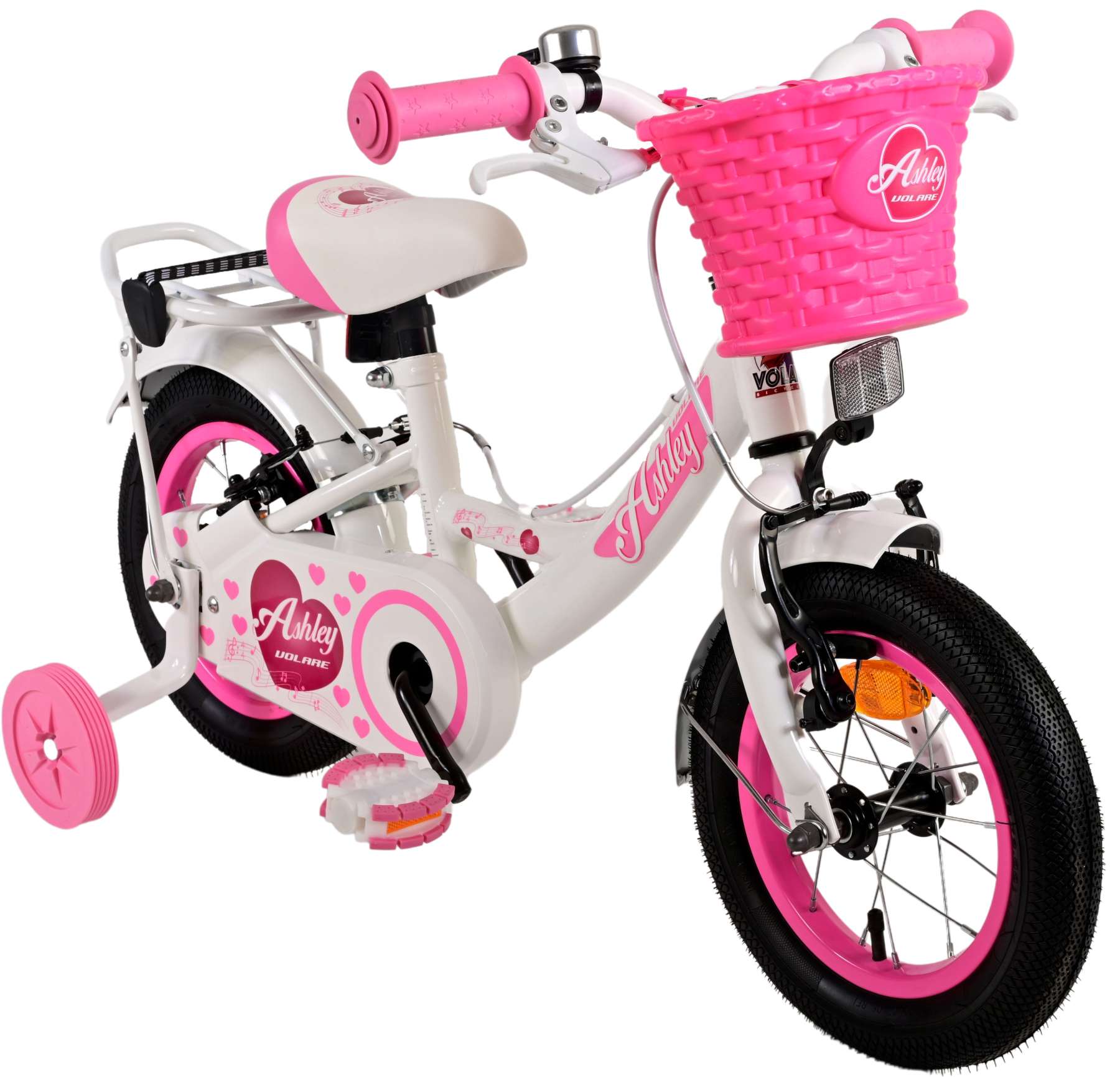 TPFSports Ashley Kinderfahrrad - Mädchen - 12 Zoll - Rücktritt + Handbremse - Weiß