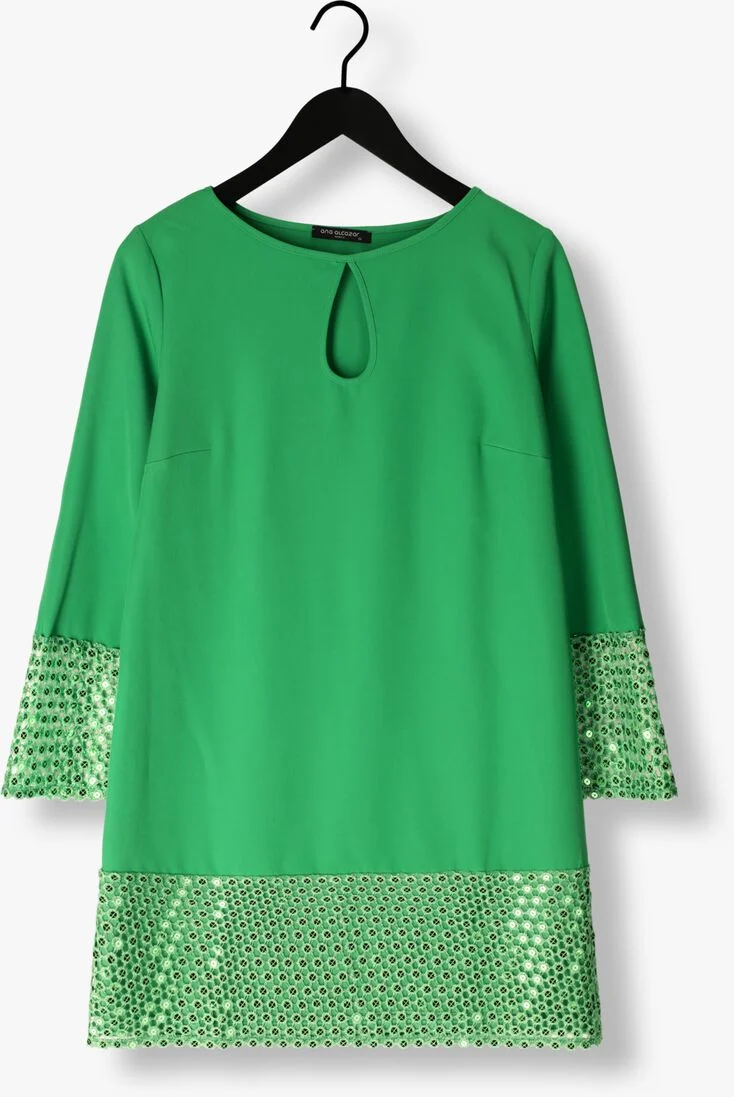 ANA ALCAZAR groene ana alcazar mini jurk mix dress