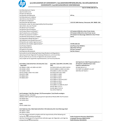 HP Deskjet 4222E printer