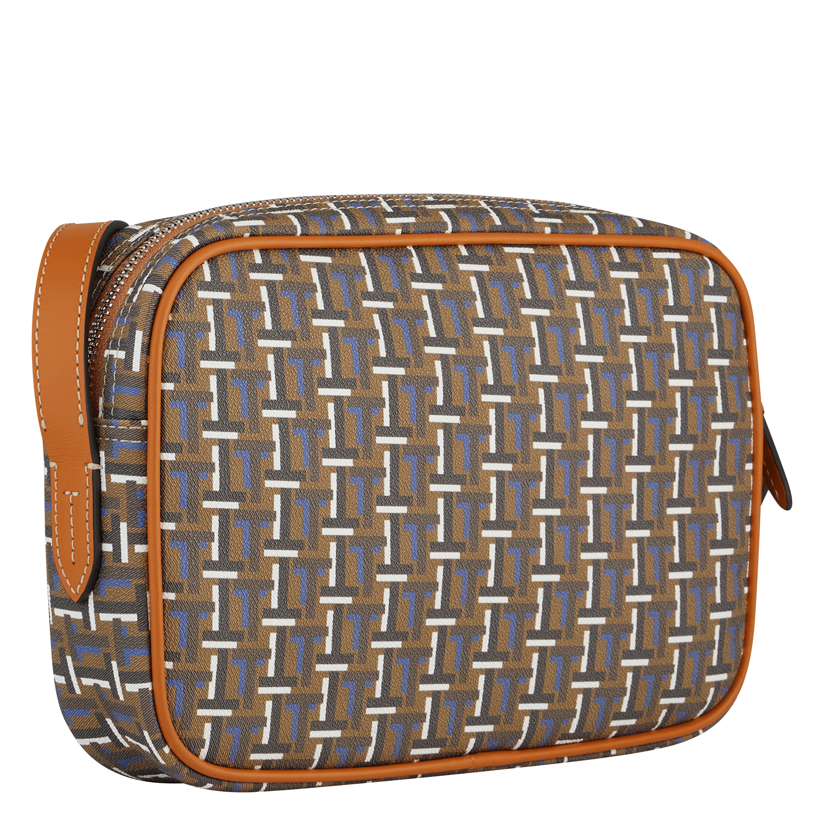 CAMILLE - Sac bandoulière imprimé en toile| Marron