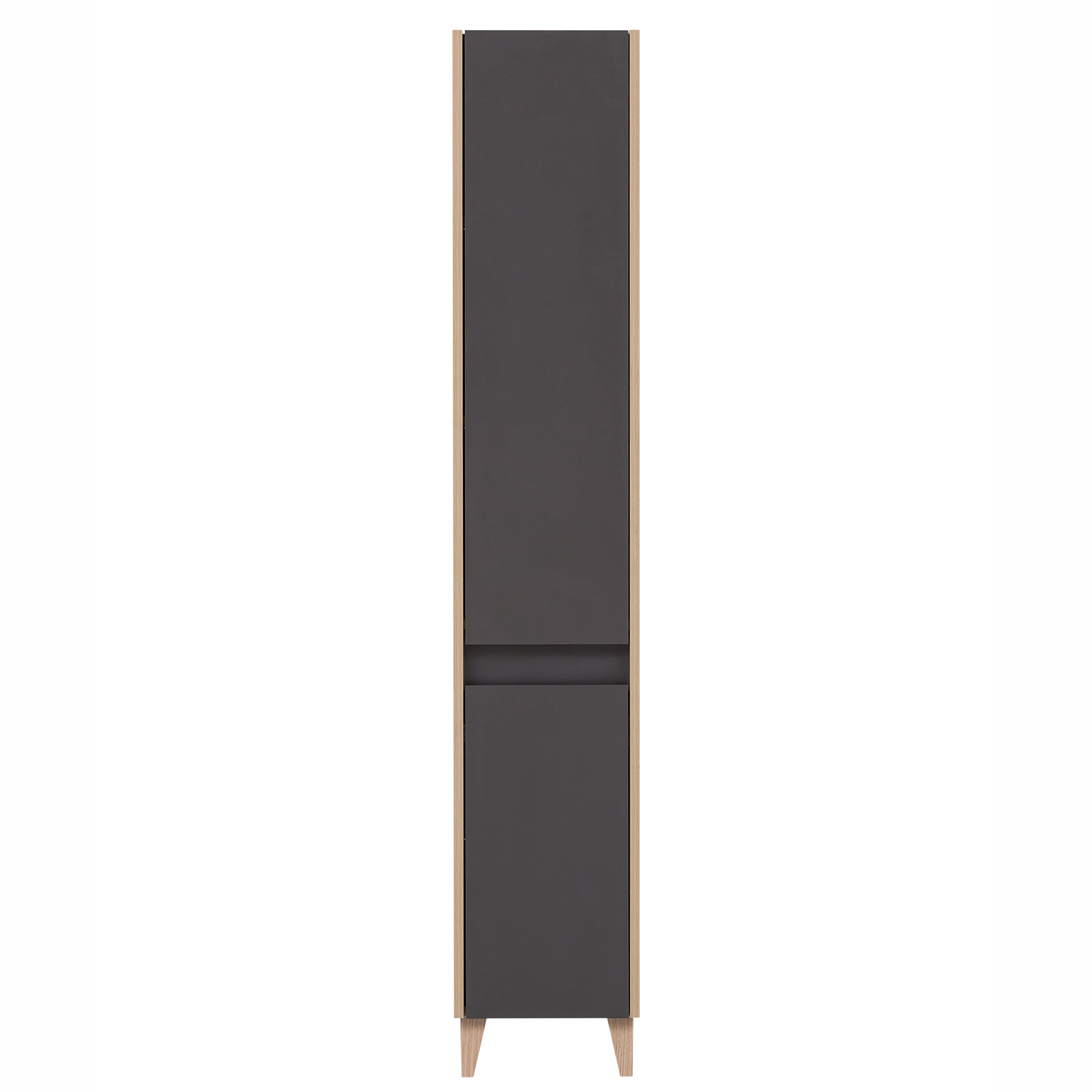 Hochschrank - anthrazit - Eiche hell - 30 cm