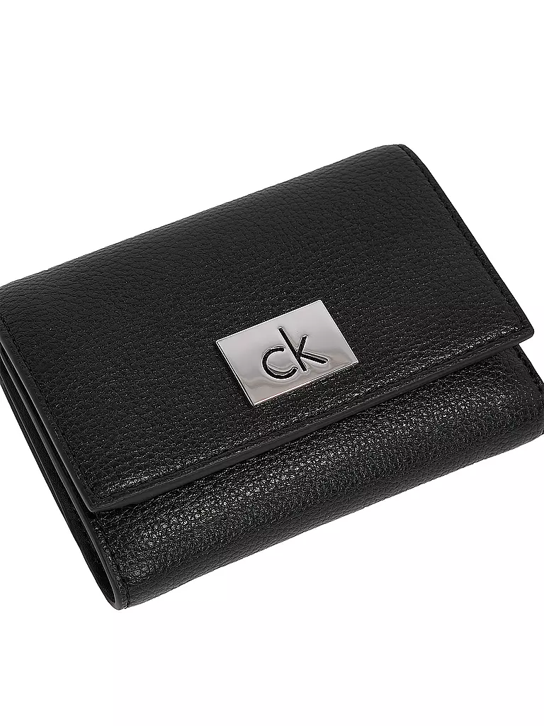 CALVIN KLEIN Geldbörse CK PLAQUE Small schwarz