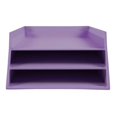 Exacompta Aquarel - Corbeille à courrier 3 niveaux - mauve