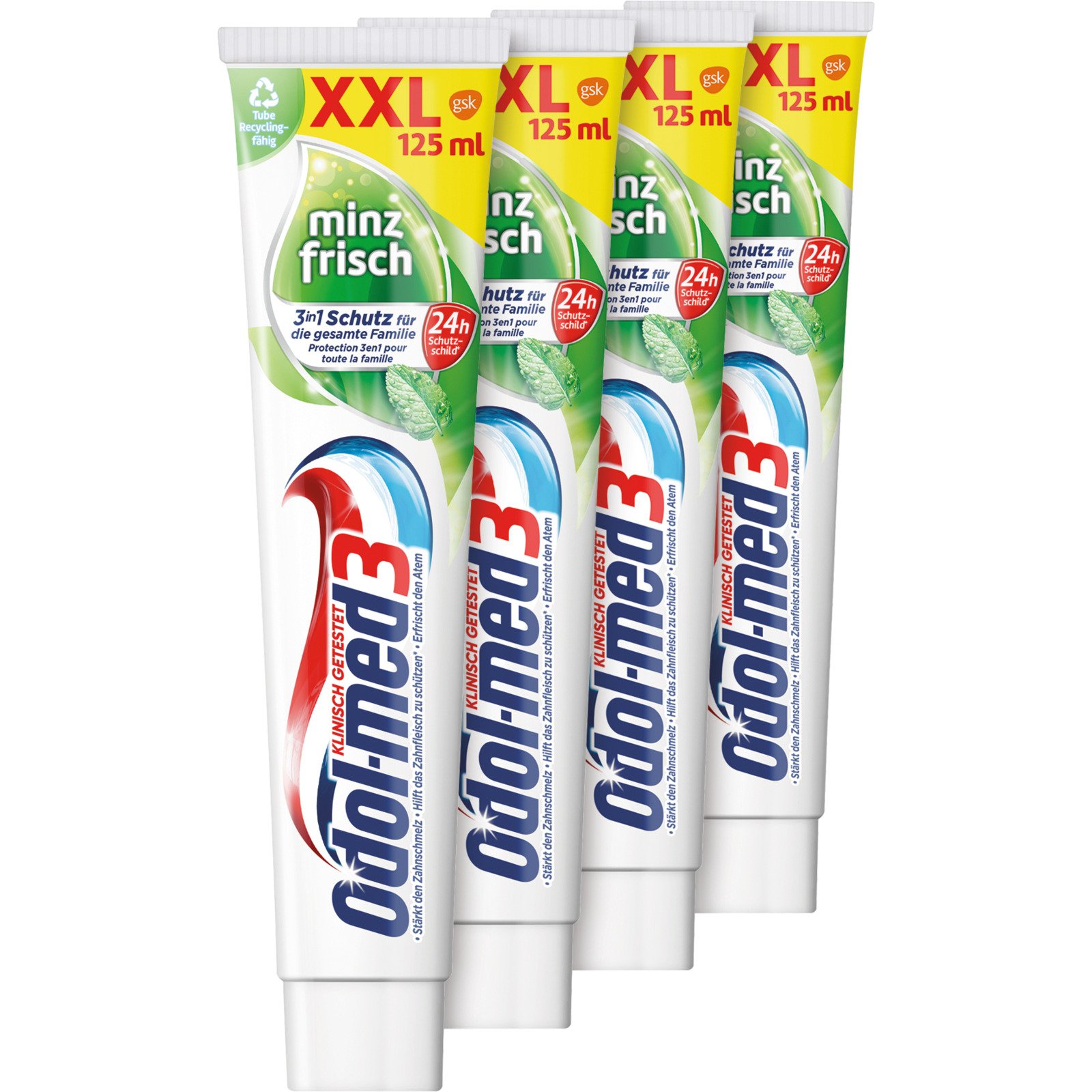 Odol-med3 Zahnpasta Minzfrisch 4 x 125 ml