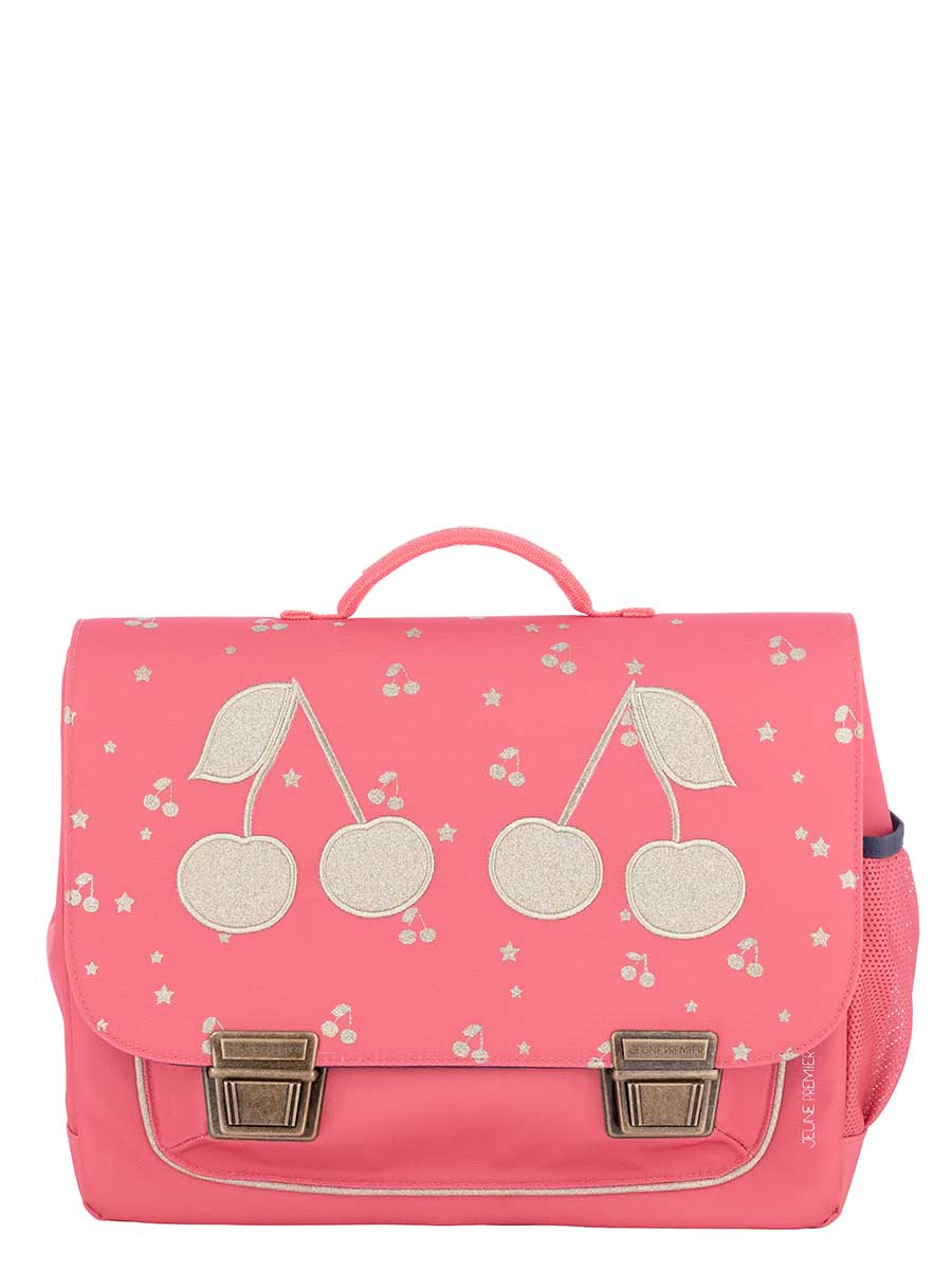 Cartable Jeune Premier It bag Midi Cherry Glitter Pink 38 cm