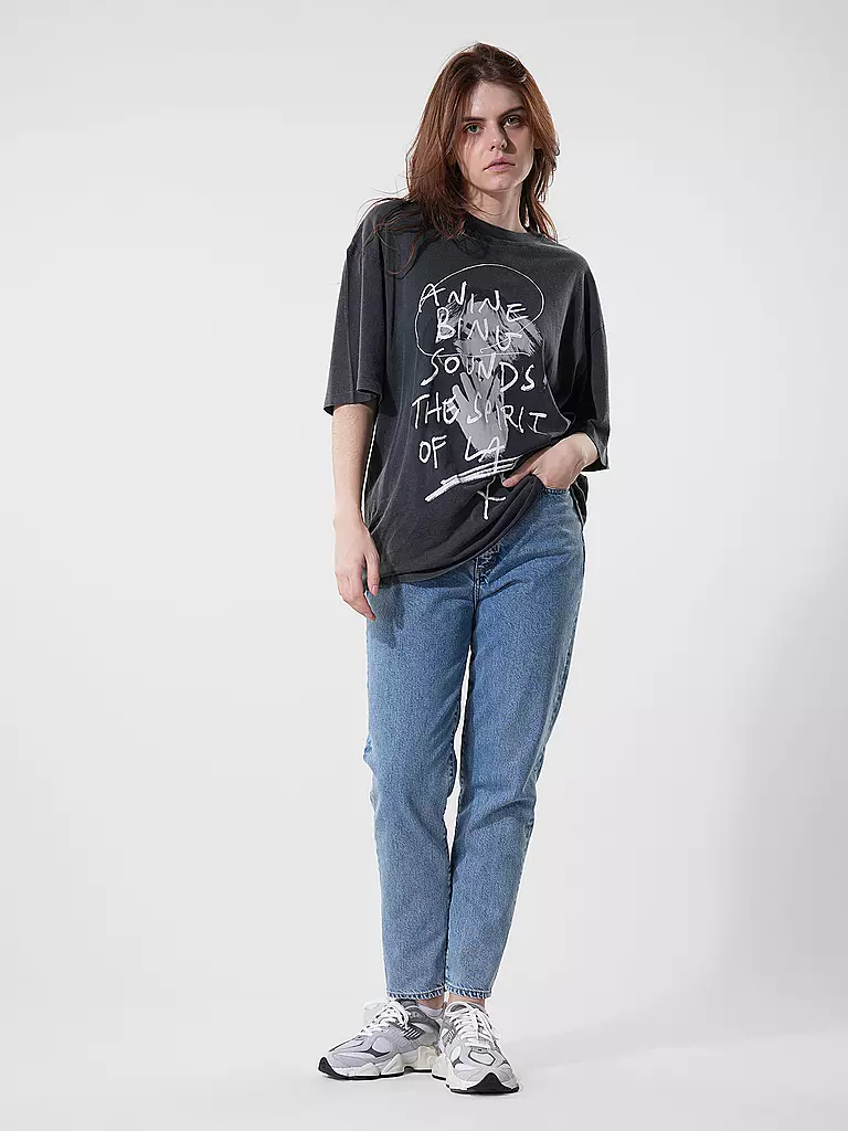 ANINE BING T-Shirt Oversized Fit KENT TEE schwarz