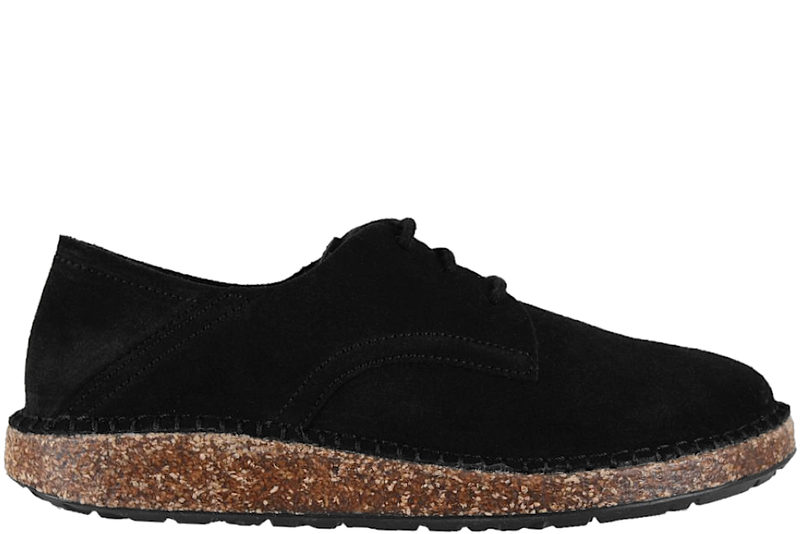 BIRKENSTOCK GARY SNØRESKO I SORT RUSKIND