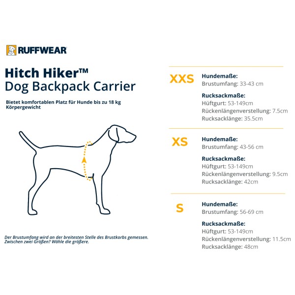 Ruffwear - Hitch Hiker Dog Backpack Carrier - Accessoire pour chien