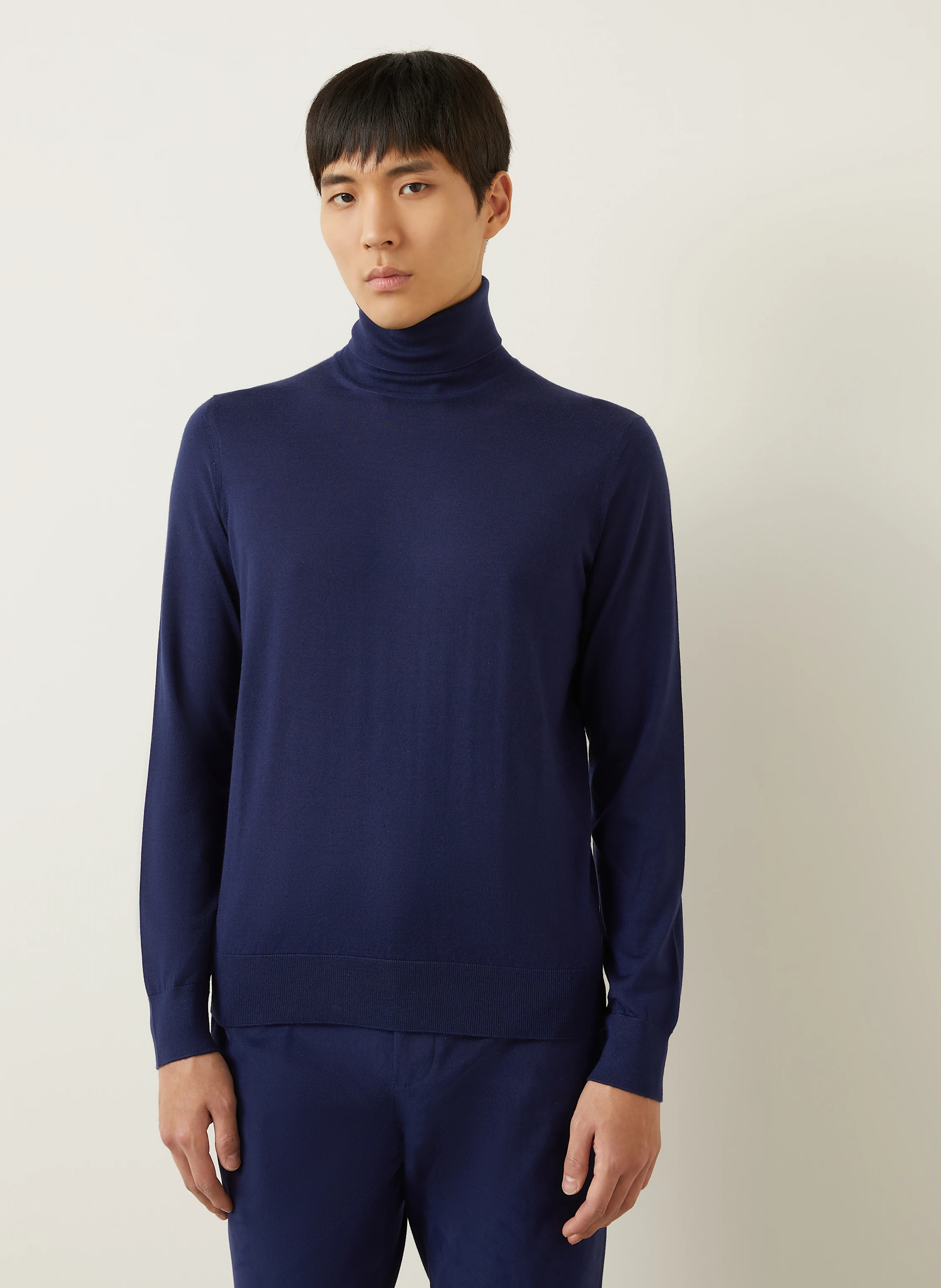 ZEGNA Rollkragenpullover aus Cashmere mit Seide