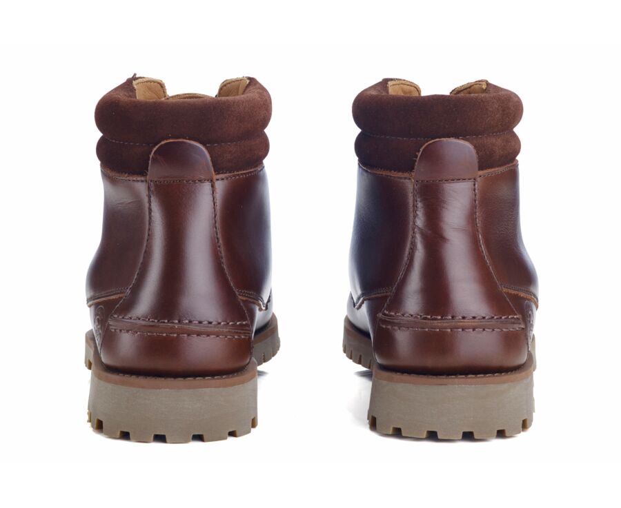 Boots Outdoor cuir chocolat homme - SHENLEY GOMME
