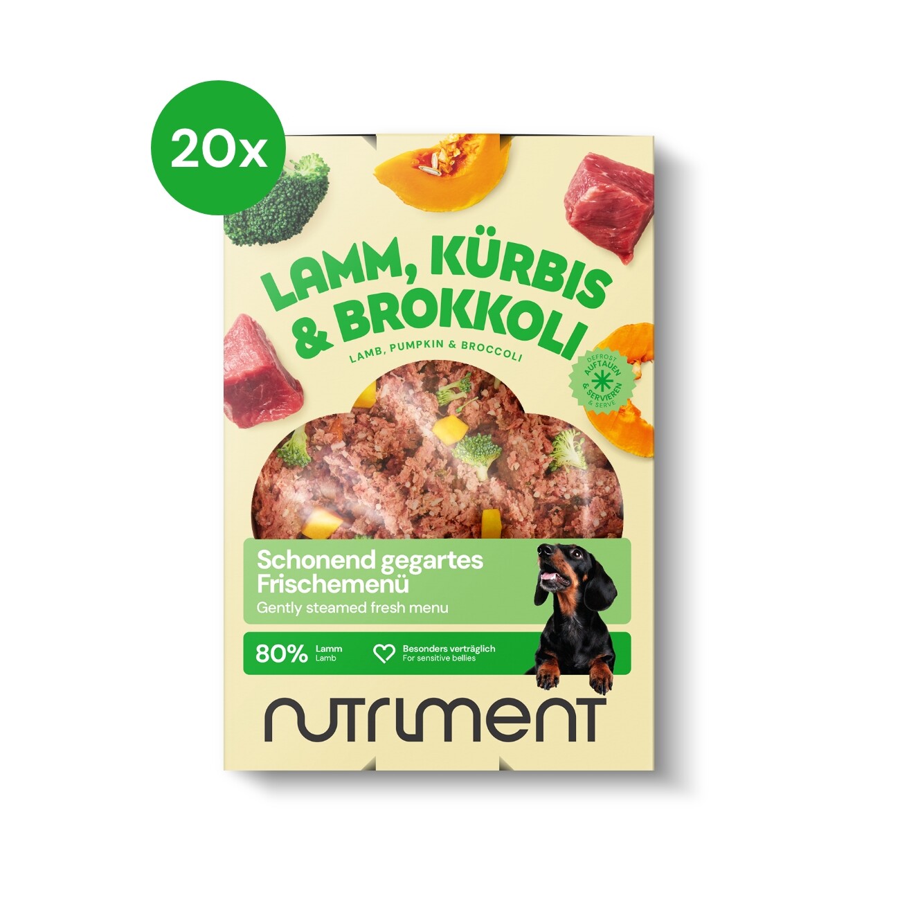 Nutriment Frischemenü Lamm, Kürbis & Brokkoli 20x400 g
