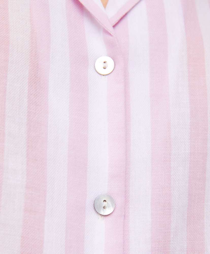 Camisa de manga curta, 100% algodão, listrada.