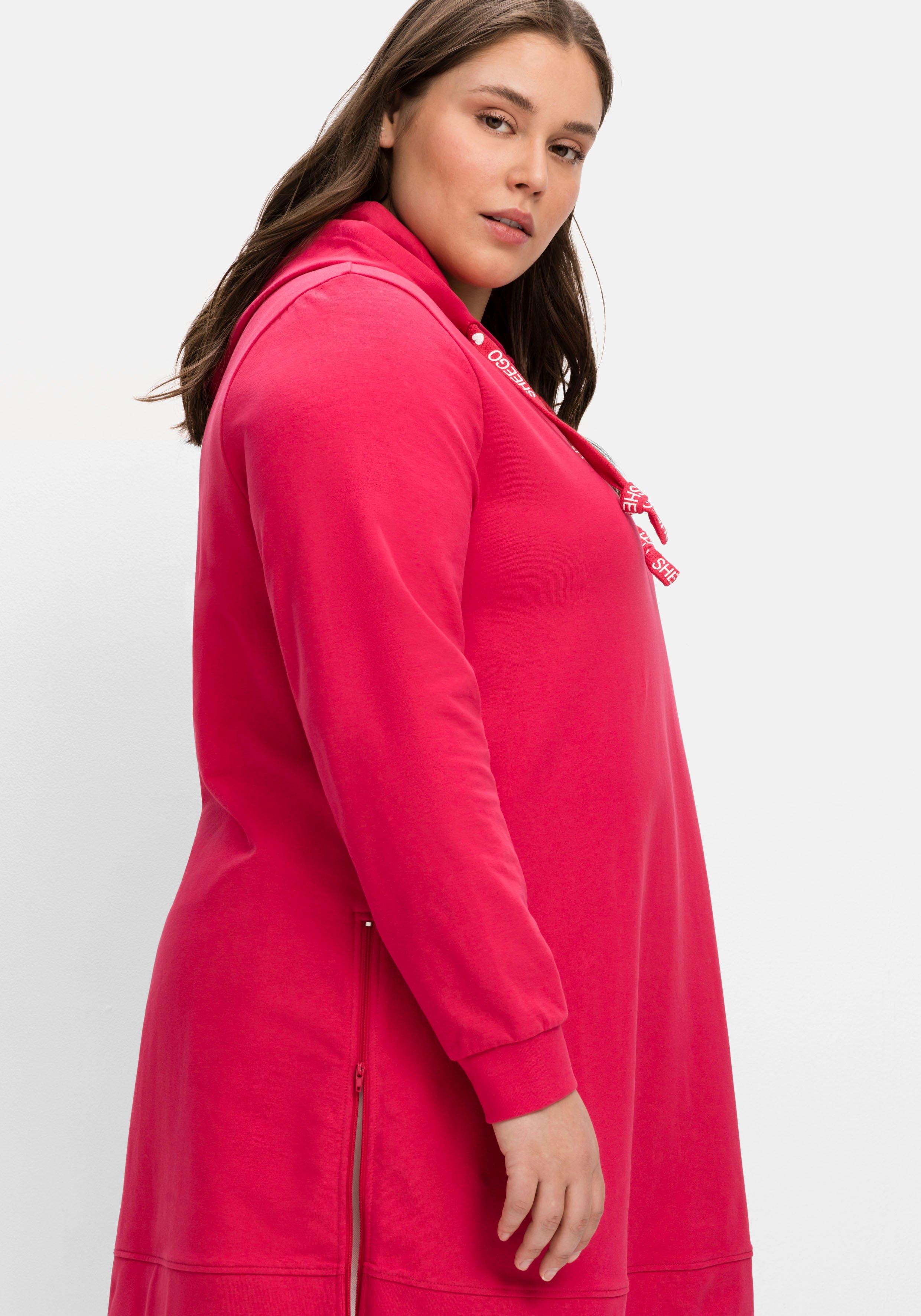 Kapuzensweatshirt mit seitlichen Zippern