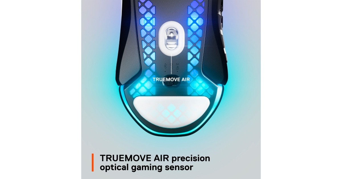 SteelSeriesAerox 9 Wireless gaming muis  (Zwart, 100 - 18.000 CPI, RGB leds)