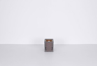 THOMAS Tischlampe silberfarben 15498T, B/H/T: 17 x 22 x 17 cm, Textil, Metall